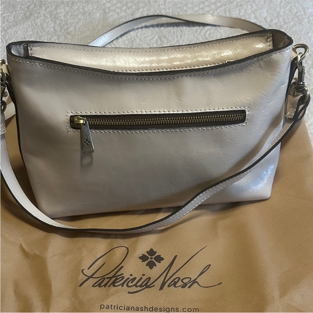 Patricia Nash Metallic Cream Crossbody Bag